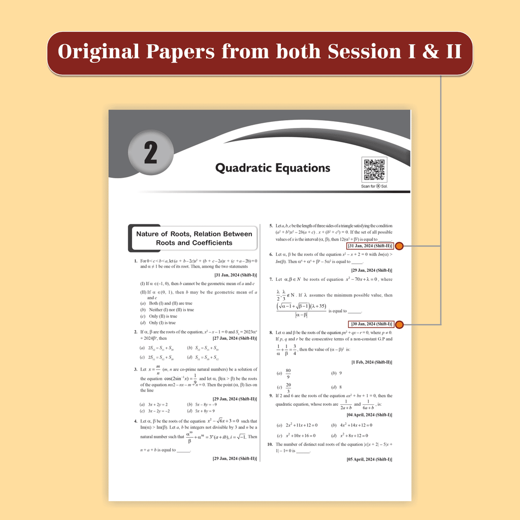 JEE Main 6 Years (2019-2024) Physics, Chemistry, Mathematics Set of 3 Books All Shifts Online Previous Years Solved Papers Chapterwise and Topicwise PYQs For JEE Main 2025 Exams