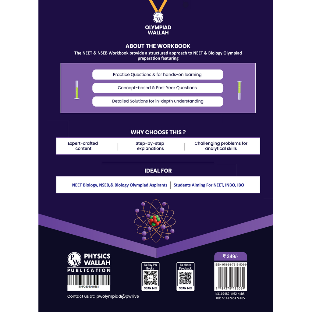 Olympiad Wallah NSEB Class 12 Advanced Biology (Part 2) For 2026 | For NEET, INBO & IBO Exam | Expert Crafted Content | PYQ, Practice Questions, Detailed Solutions