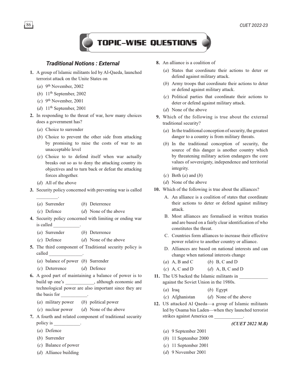 CUET (UG) Political Science Chapterwise & Topicwise Question Bank (2023- 2024) with Complete NCERT Crux, CUET PYQs 2023 Past Year Questions and Mock Test I For Central Universities Entrance Test 2024