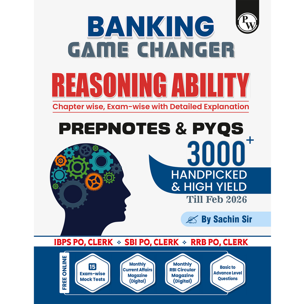 Banking Game Changer Reasoning Ability Prepnotes & 3000+ PYQs By Sachin Sir For 2026-27 Exams | Chapterwise Theory with 15 Online CBT Tests | IBPS PO & Clerk, SBI PO & Clerk, RRB PO & Clerk Exams