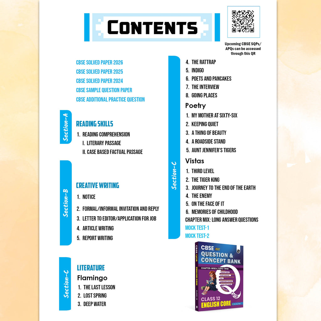 PW CBSE Question & Concept Bank (QCB) Class 12 English Core Chapter-wise and Topic-wise Solved Questions By Anurag Sir For 2027 Board Exams with 50% Competency Based Question