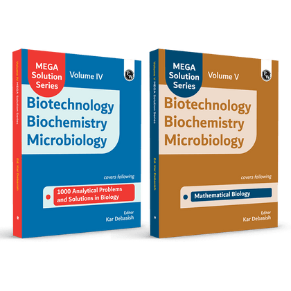 Mega Solution Series Biotechnology Biochemistry Microbiology Volume 4 & 5 Combo Set of 2 Books by Debasish Kar For 2024-2025 Exams