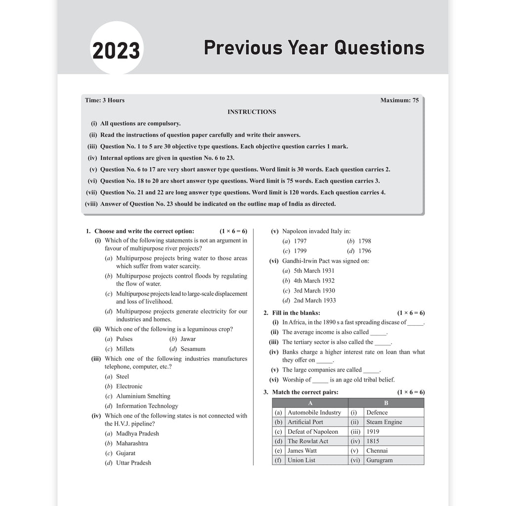PW Class 10 MP Board Past 5 Years Solved Papers (2026-2022) For 2027 Exam Pattern (English Medium) | Science, Mathematics, English, Social Science, Sanskrit, Hindi