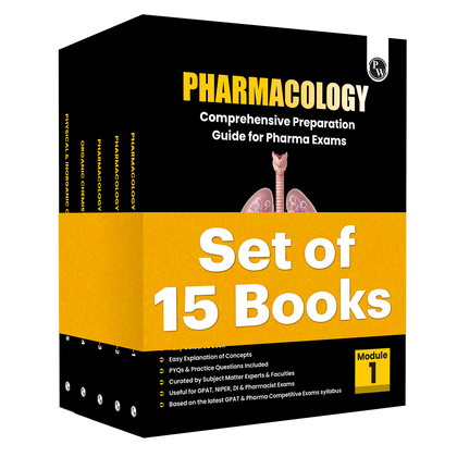 Pharma GPAT Pharmaceutics, Chemistry, Pharmacology, HAP & Pathophysiology Combo Set of 15 Books For NIPER, DI & Pharmacist Exams | Fully Coloured Book