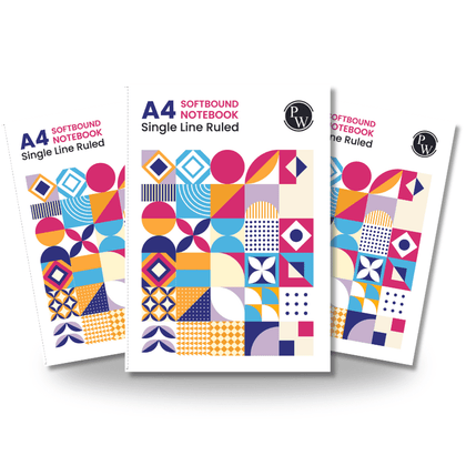 A4 Softbound Notebooks 272 Pages Set of 3