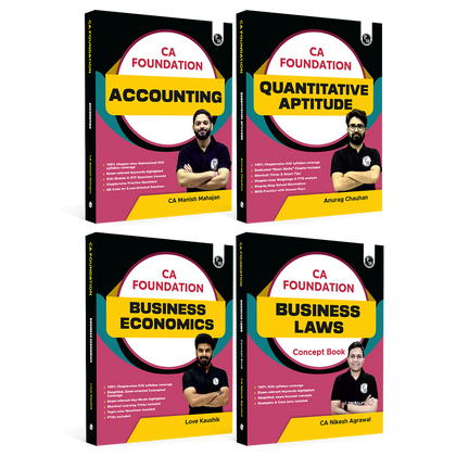 CA Foundation Accounting, Business Law, Business Economics, Quantitative Aptitude Combo Set of 4 Books