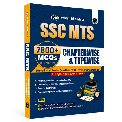 PW Selection Mantra For SSC MTS Multi Tasking (Non-Technical) Staff Exams 2026-27 | Chapterwise & Typewise Past Year Questions Till Feb 2026 | 7800+ PYQ | 15 Online CBT | English Edition