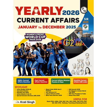 Yearly Current Affairs Magazine January to December 2025 By Krati Singh (English Edition) | For SSC, Banking, Teaching, Railway, Defence & Other Competitive Exams 2026-27