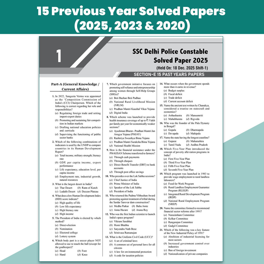 PW All In One SSC Delhi Police Constable Book 2026-27 Exam | Chapterwise Theory, Short Tricks, 15 PYQs (2025, 2023 & 2020), 3000+ Practice Questions and 15 Online CBT Tests | English Edition