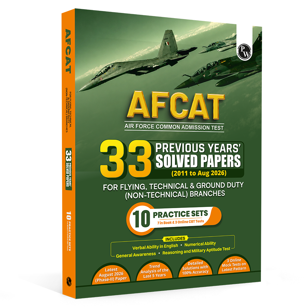 33 AFCAT Chapterwise & Topicwise Previous Years Solved Papers (Aug 2026 - 2011) PYQ For Flying, Technical & Ground Duty (Non-Tech) Branches 2027 Exam with 3 Computer Based Tests