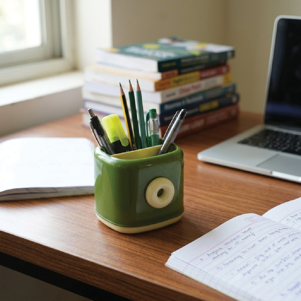 Study Desk Organizer | Writing Essentials Holder & Pen Stand for Students
