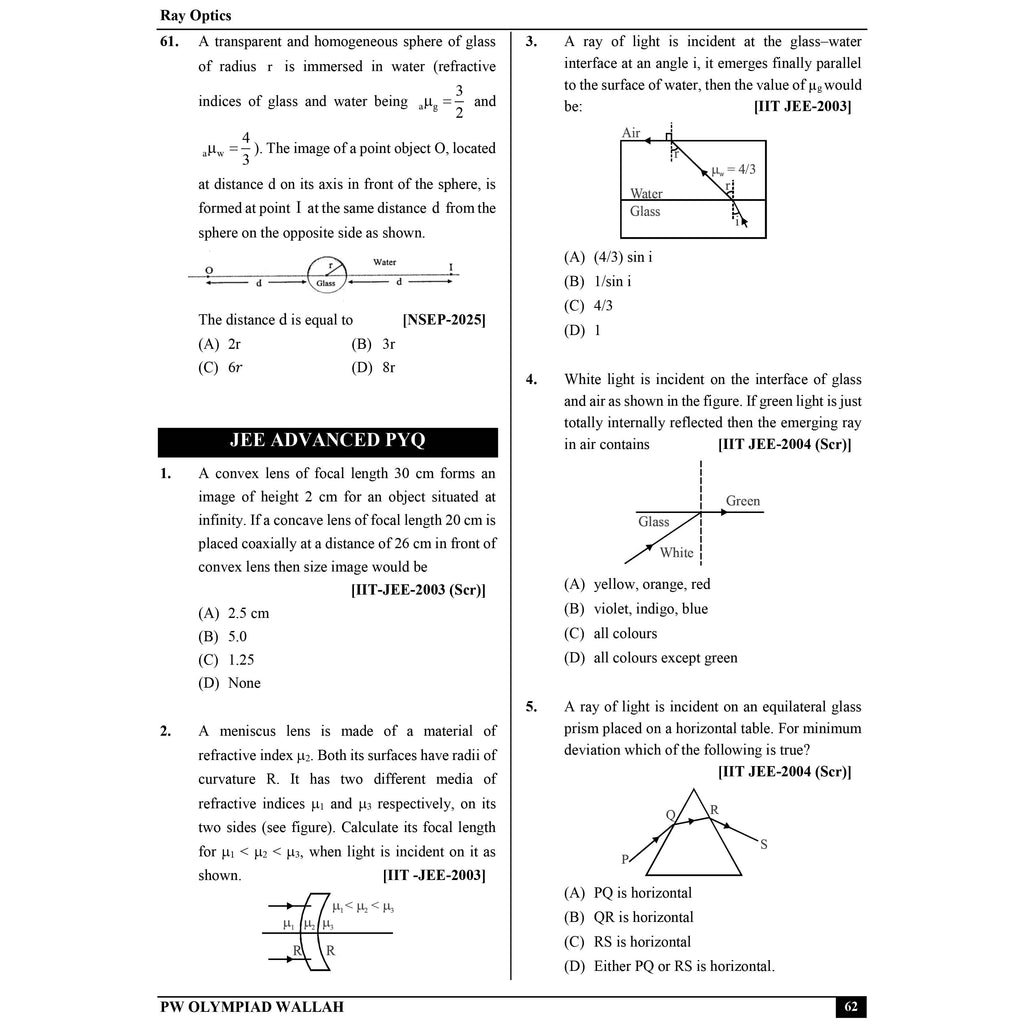 Olympiad Wallah NEET-Olympiad Excellence Class 11 Physics (Part 1 & 2) For 2026 | For NSEP, NEET, INPhO & IPhO Exam | Expert Crafted Content | PYQ, Challenging Problems with Detailed Solutions