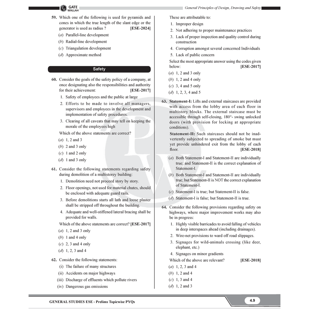 PW UPSC ESE Mechanical Engineering PYQ Previous Years Solved Questions Preliminary Examination Volume 1 & 2 and General Studies & Engineering Aptitude Topicwise Combo Set of 3 Books for 2026 Exams