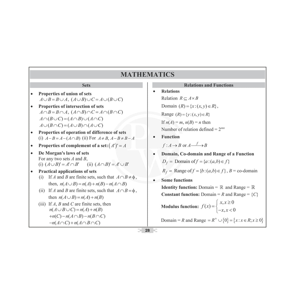 PW Maharashtra Board Formula Book Class 11 & 12 | Physics, Chemistry, Mathematics, Biology