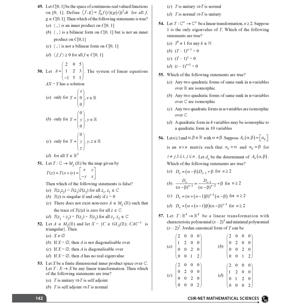 CSIR - NET Recap Mathematical Sciences Chapterwise and Yearwise Previous Years Solved Papers (PYQ) Latest 2015 June 24 Exam Questions Covered l IIT-JAM, GATE, TIFR, NBHM Exams
