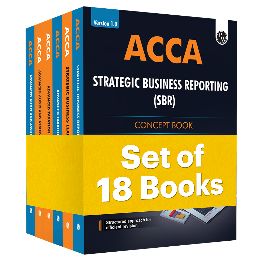 ACCA Skill & Professional Level (Taxation Exempted) Study Pack Combo Set of 9 Subjects (18 Books) - 2.0