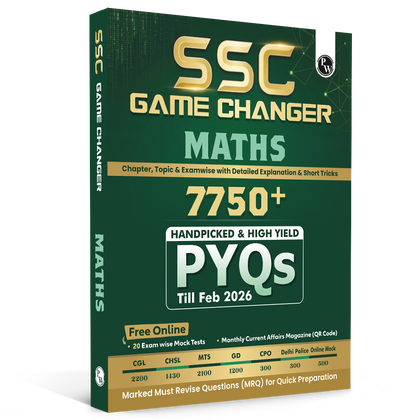 PW SSC Game Changer Maths PYQ 7750+ MCQs For 2026 Exams | Chapter, Topic & Exam-wise Previous Year Solved Questions | For CGL, CHSL, MTS, CPO, GD, Delhi Police, Steno