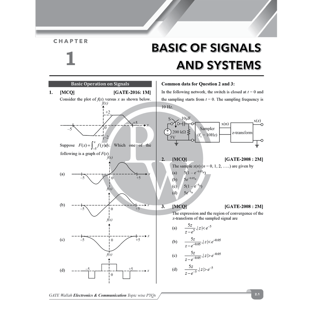 GATEWALLAH Electronics & Communication Engineering and Engineering Mathematics & General Aptitude Combo Set of 2 Topicwise Previous Years Questions with Video Solutions For 2026 Exams