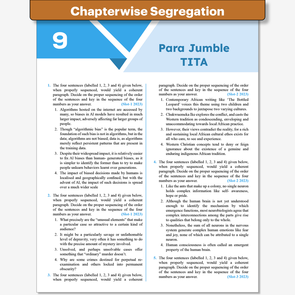 CAT 9 Years Chapterwise & Topicwise Previous Years Solved Questions (2025-2017) and 5 Mock Papers (CBT Mode) with Detailed Explanations | Included Mind Maps & Trend Analysis