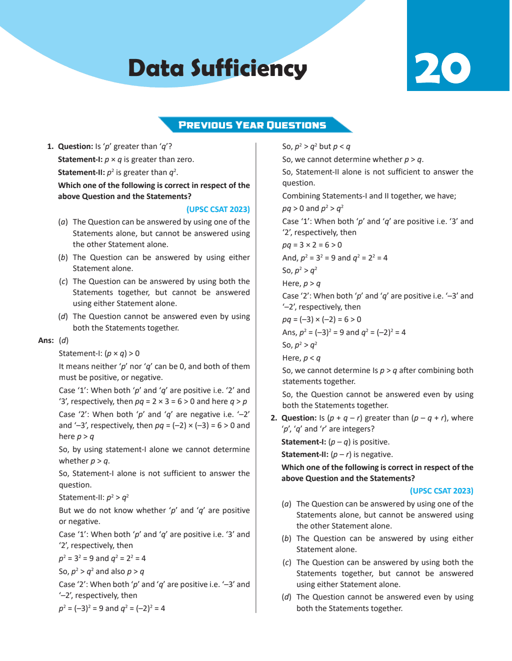 UPSC CSAT Wallah 10 Previous Years Solved Questions (2014-23) with 4 Mock Tests and Quick Revision Formulas For Civil Services Exam