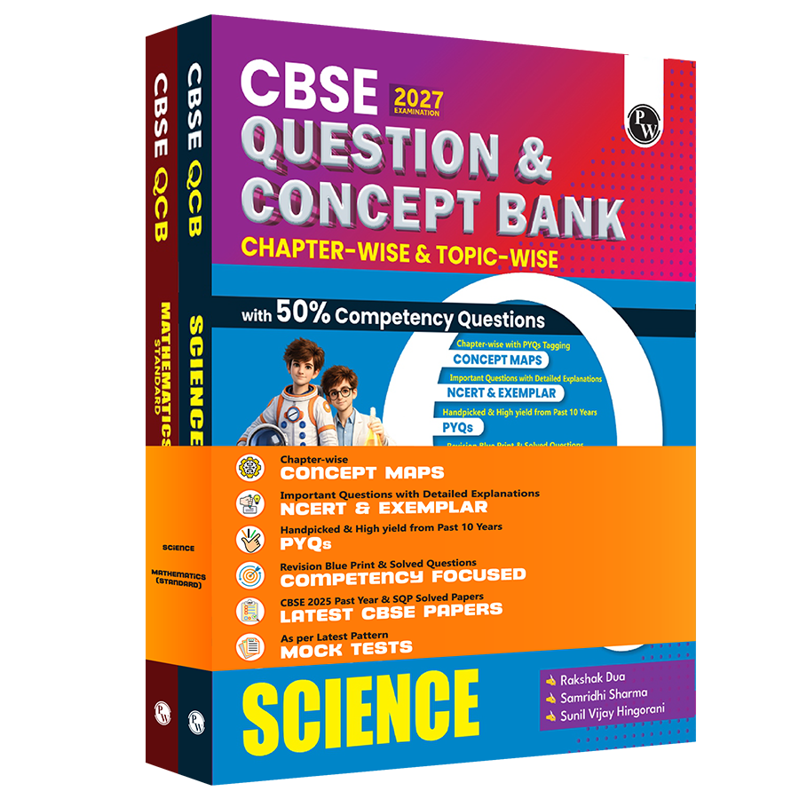 CBSE Question & Concept Bank (QCB) Class 10 Science and Maths (Standard) Combo Set of 2 Books Chapterwise & Topicwise Solved Questions For 2027 Exams