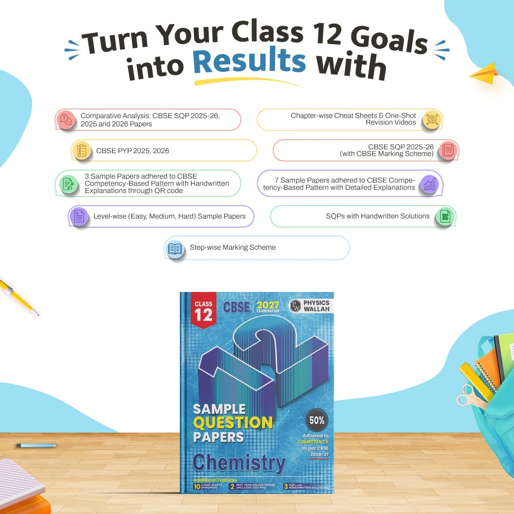 CBSE 12 Sample Question Papers Class 12 Chemistry For 2027 Board Exam (New Pattern) | 2026 Solved Paper, Chapterwise Mind Maps, Stepwise Marking