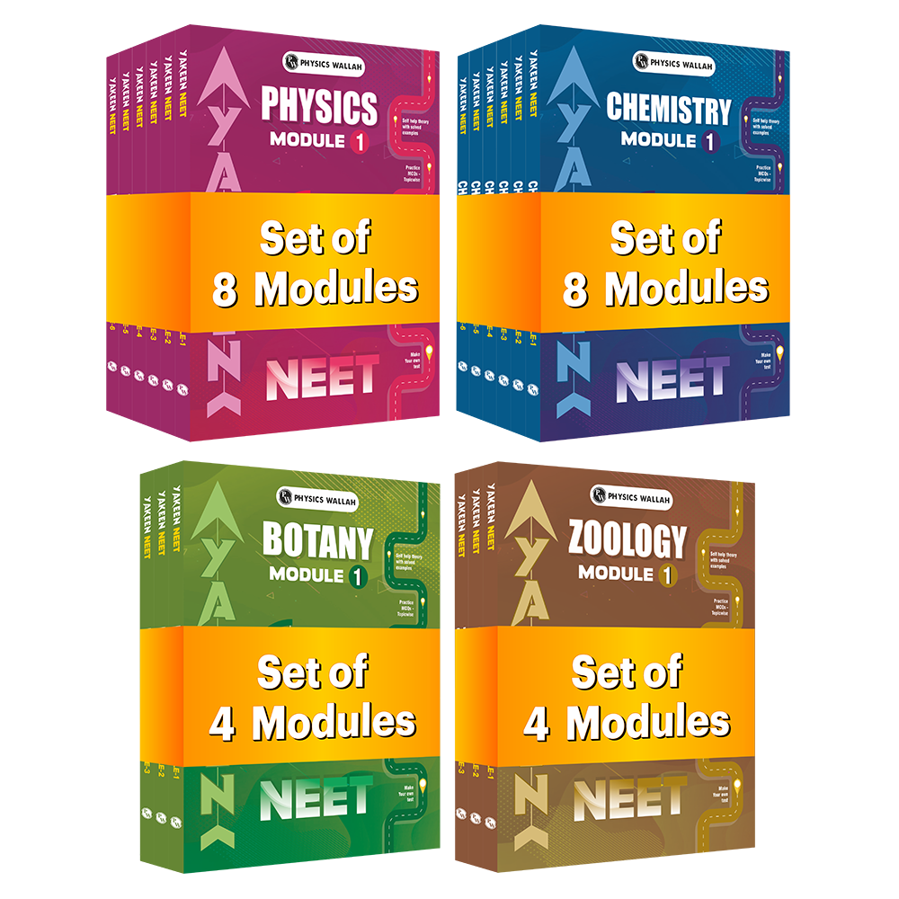 Yakeen For NEET Droppers Physics, Chemistry, Botany and Zoology Modules with Solutions Combo Set of 24 Books (2026 Edition) With Digital Book