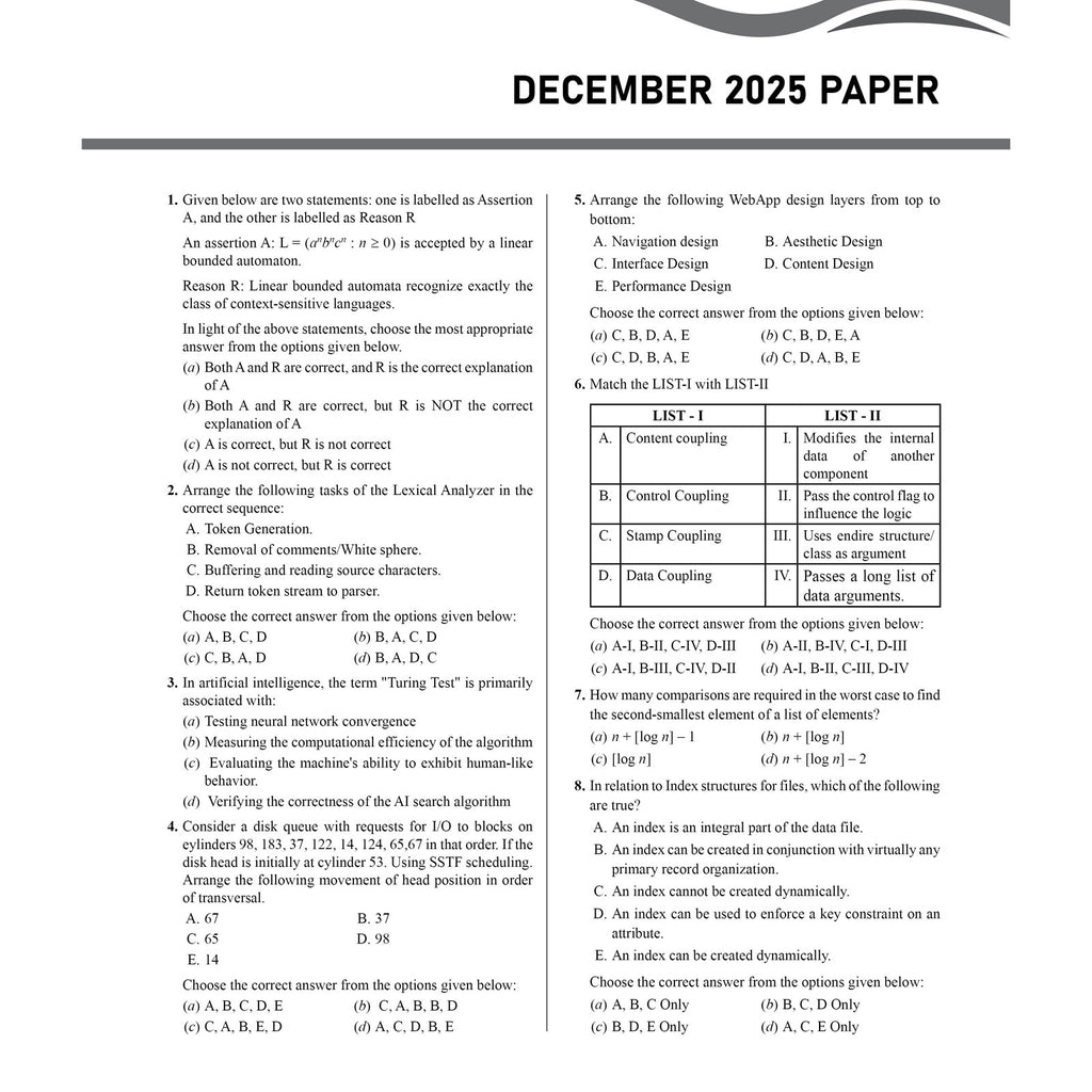 PW UGC NET Computer Science PYQ 12 Years (2014-December 2025)| Chapterwise & Yearwise Previous Year Solved Papers For Phd Entrance, SET, GATE & Teaching Requirements Exams