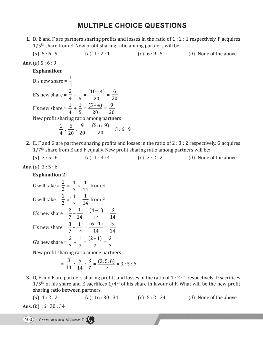 CBSE Class 12 Accountancy Volume 2 Chapter-wise Questions with Detailed Solutions l 500+ MCQs and Previous Year Questions For 2025 Exam