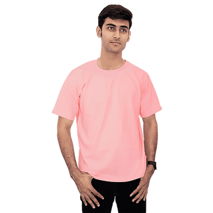 Everyday Essential 100% Cotton Unisex Solid Light Pink T-shirt (XL)