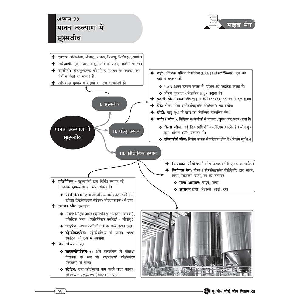 UP Board Class 12 Mind Maps (Hindi Medium) For 2026 Exams | Covered Physics, Chemistry, Biology, Mathematics
