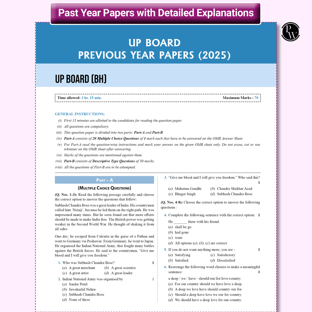UP Board Phod Class 10 English Chapterwise Question Bank with PYQs For 2026 Board Exam | 100 Most Probable Questions and Model Papers with OMR Sheet