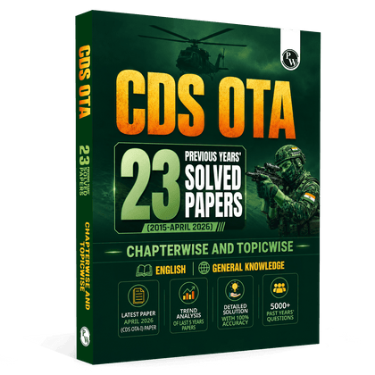 CDS OTA Book 2026 - 23 Previous Year Question Papers (Till April 2026) PYQ | Chapterwise & Topicwise 5000+ PYQs with Detailed Solutions | Covered English & General Knowledge
