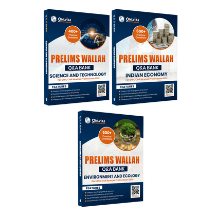 PW UPSC Prelims Wallah Q & A Bank Science and Technology, Indian Economy, Environment and Ecology Combo Set of 3 Books
