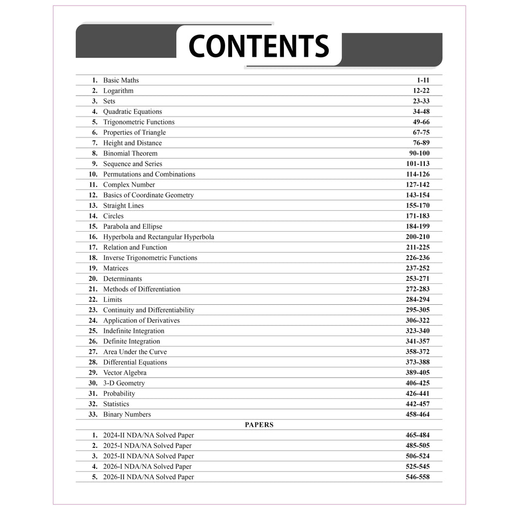 Shaurya NDA Book 2027 – NDA/NA Mathematics | Latest 2026 Solved Paper | Chapterwise Theory, Solved Examples, Practice Exercises | For National Defence Academy & Naval Academy