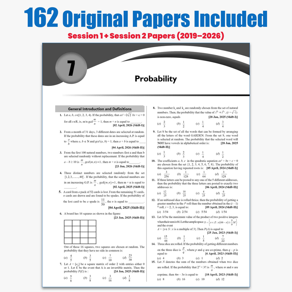 PW JEE Main PYQ 8 Years (2019-2026) Physics, Chemistry, Maths Combo Set of 3 Books | All 162 Sets Previous Years Solved Papers For JEE Main 2027 Exams | Concentrate on Relevance