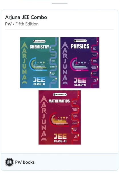 PW Arjuna For JEE Main & Advanced Class 11 Physics, Chemistry, Mathematics Modules and Question Booklet with Solutions in Digital Modules