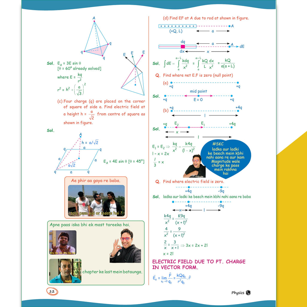 SKC Physics Crush Class 12 Handwritten Format Notes (Second Edition) By Saleem Sir For JEE and NEET Exams | English Medium From Basic to JEE Advanced via JEE/NEET