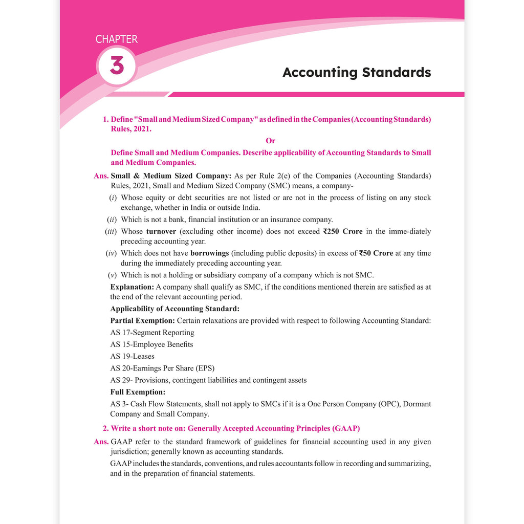 CS Executive Corporate Accounting Question Bank | Latest ICSC Syllabus Aligned Examination Patterned Chapterwise Important Questions