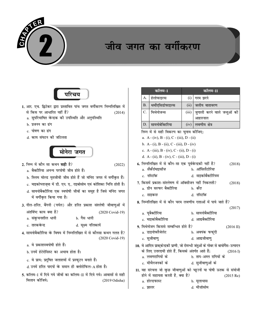 NEET 12 Years PYQs Hindi (2024-2013) Chapterwise & Topicwise Past-Previous Year Solved Papers
