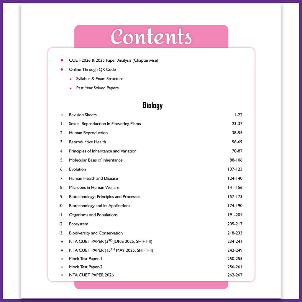 PW CUET UG Biology Book 2027 Chapterwise & Topicwise Question Bank | Chapterwise Theory & Mind Maps | Previous Year Solved Papers & Sample Papers