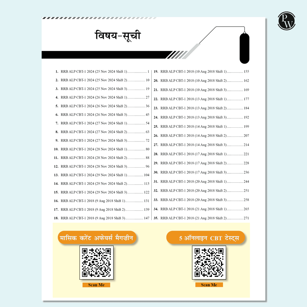 35 RRB Assistant Loco Pilot (ALP) CBT-1 Previous Year Solved Papers (2024 & 2018) with 5 Online Mock Tests For Exam 2025-2026 | Fully Solved PYQ | Hindi Edition