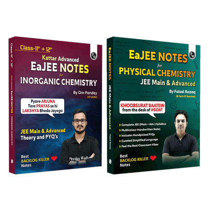 EaJEE Handwritten Notes For Inorganic Chemistry By Om Pandey and Physical Chemistry By Faisal Razaq Combo Set of 2 Books | Chapterwise and Topicwise Questions