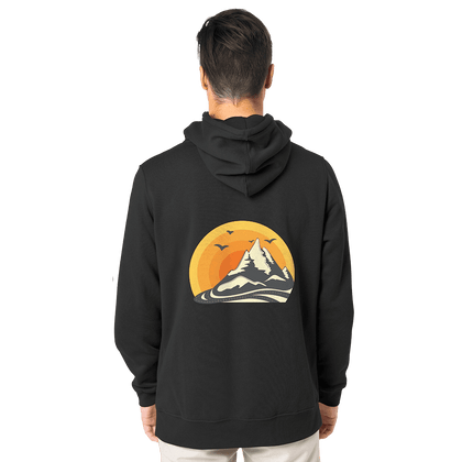 PW "Raaste Badlo" Printed Relaxed Fit Fleece Unisex Hoodie - Black - Medium Size