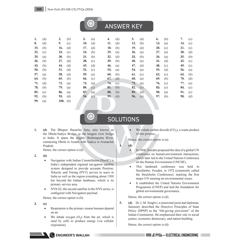 RRB JE Civil and Allied Engineering | Subjectwise Previous Year Questions with Detailed Solutions | CBT-ll As Per Latest Exam Pattern | 2300+ Bilingual Questions