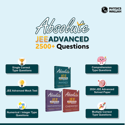 Absolute JEE Advanced Physics, Chemistry, Mathematics Combo Set of 3 Books 2500+ Questions with Formula Sheet Latest Solved Paper and 3 Mock Tests