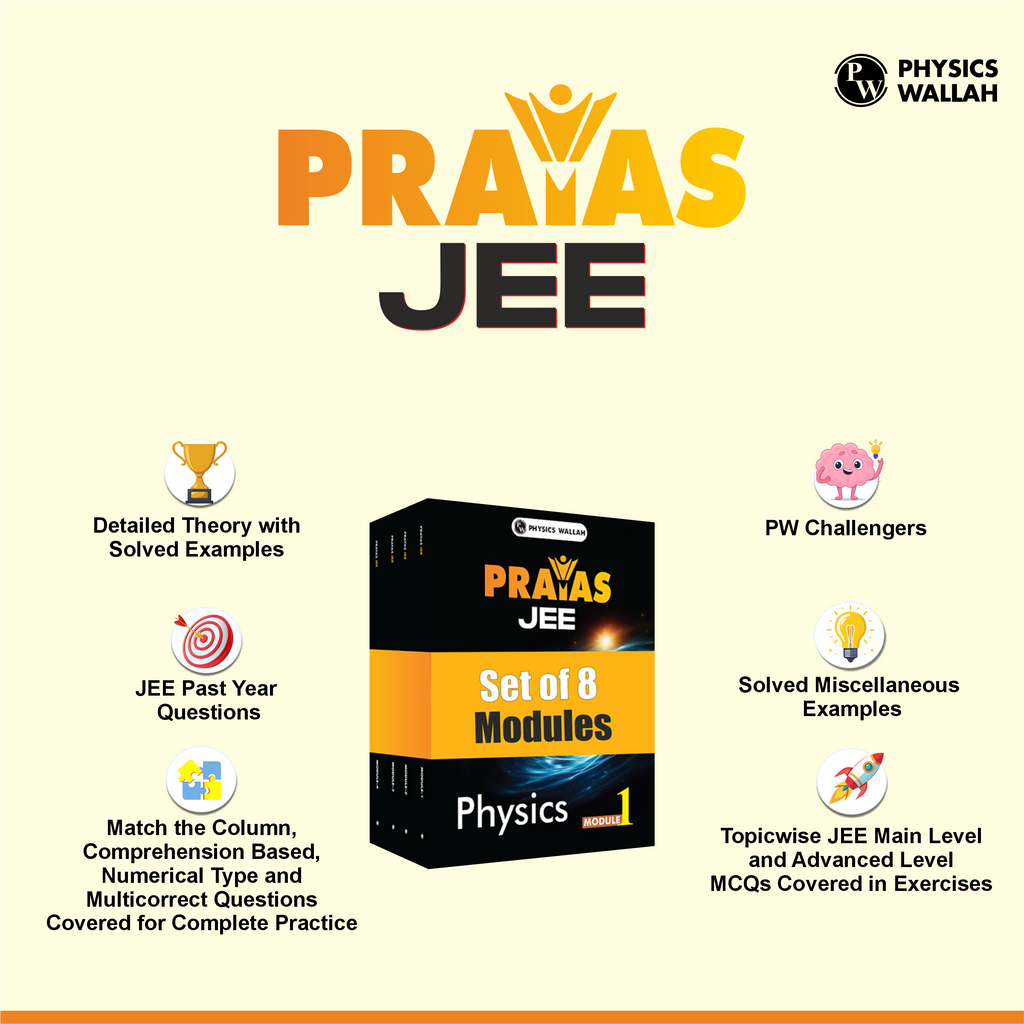 Prayas For JEE Main & Advanced Droppers Physics Modules with Solutions Combo Set of 8 Books (2025 Edition)