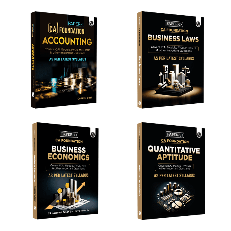 CA Foundation Combo Business Laws, Business Economics, Quantitative Aptitude, Accounting by CA Nitin Goel | Set of 4 Books on Latest Syllabus For 2024 Exams