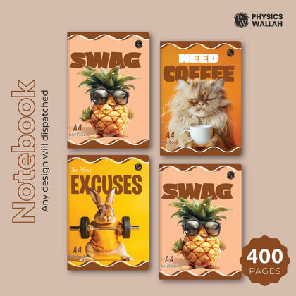 400 Pages A4 Notebook | Sinacgle line | Ruled Notebook for School, College & Office Use | Smooth Paper | Durable Cover