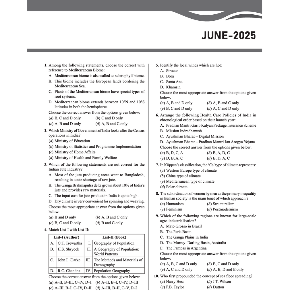 PW UGC NET Geography PYQ 11 Years (2014-2025) Latest June 2025 Session Paper Covered|Chapterwise and Yearwise Previous Year Solved Papers For Phd Entrance, SET, GATE, CUET UG & PG